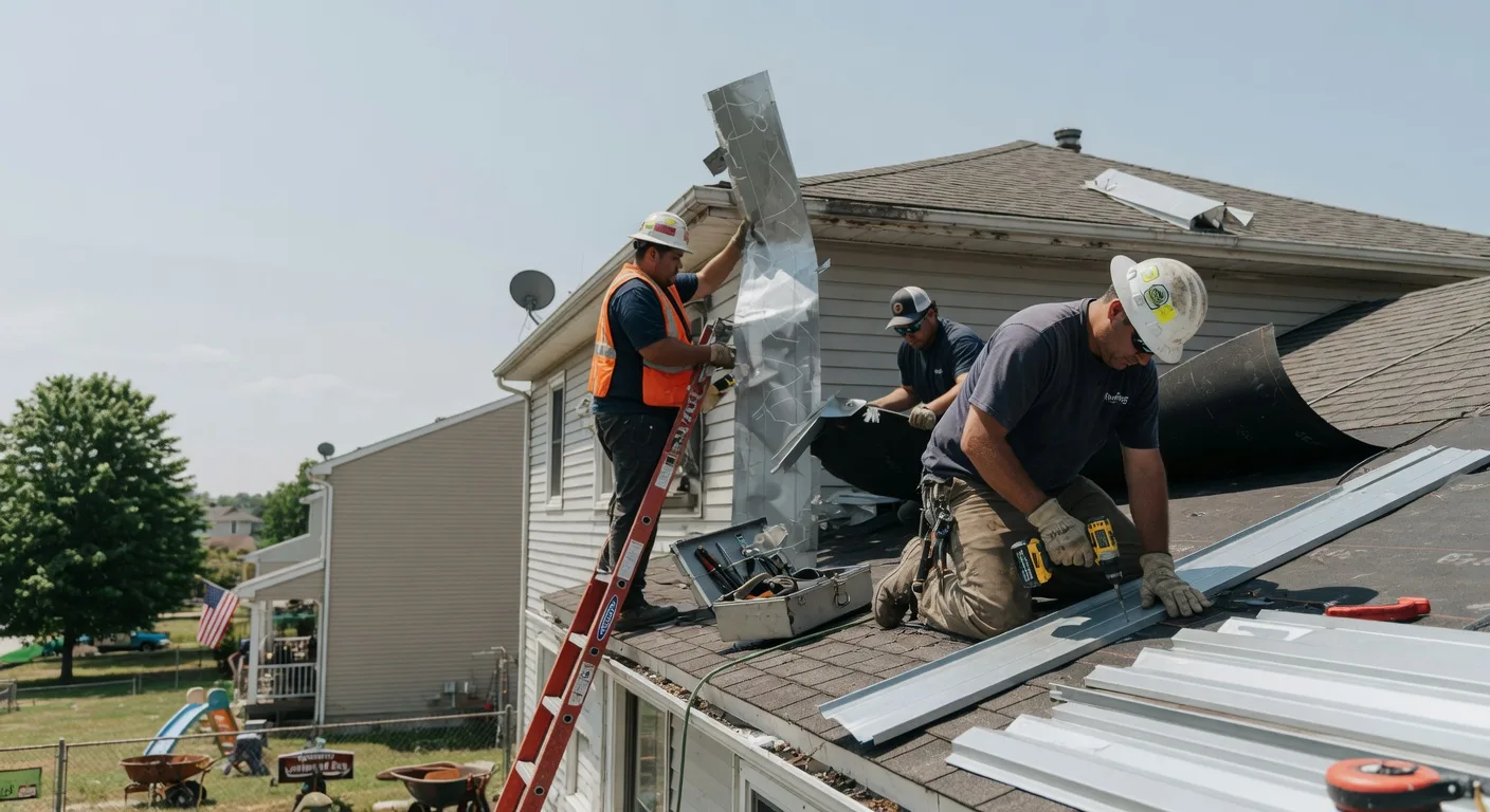 Storm Damage Metal Roof Repair in Lake Linden, MI